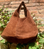 Slouch bag.Large TOTE leather bag in DARK brown with zipper.Genuine leather bag. BROWN leather laptop bags. Large shopper leather bag.