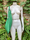 Shoulder leather bag in GREEN. Genuine leather shopper in green. Soft natural leather Carry all bag for your laptop, books etc