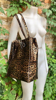 CHEETAH print tote leather bag. Genuine leather shopper. Large leopard bag for your laptop, books. Glossy animal print soft leather purse.