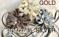 Flower leather belt in SILVER. Waist, overall or dress belt. Genuine leather. SILVER rose belt. Large SILVER flower.