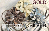 Flower leather belt in SILVER. Waist, overall or dress belt. Genuine leather. SILVER rose belt. Large SILVER flower.