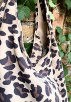 CHEETAH print suede bag.Leopard print genuine leather bag with ZIPPER. Beige-black-brown animal print suede leather purse. Panther print bag