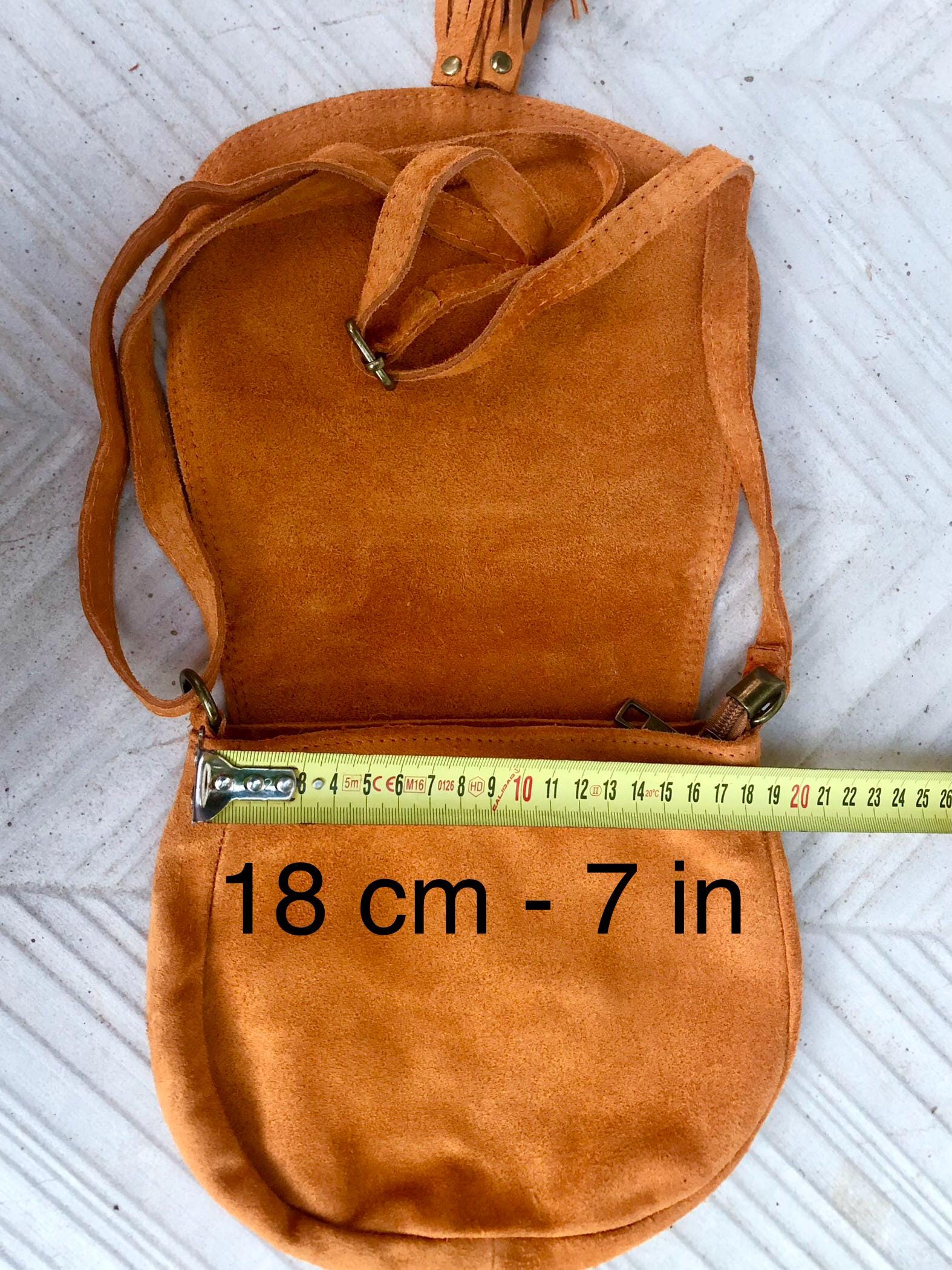 Cream suede bag. Small crossbody /shoulder genuine leather purse. Broken white boho messenger bag. Flap, zipper + tassel. Cream hippy purse