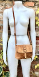 Camel BROWN suede bag.Genuine leather tan brown crossbody bag. Small leather bag with adjustable strap and zipper. Caramel brown suede purse