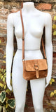 Camel BROWN suede bag.Genuine leather tan brown crossbody bag. Small leather bag with adjustable strap and zipper. Caramel brown suede purse