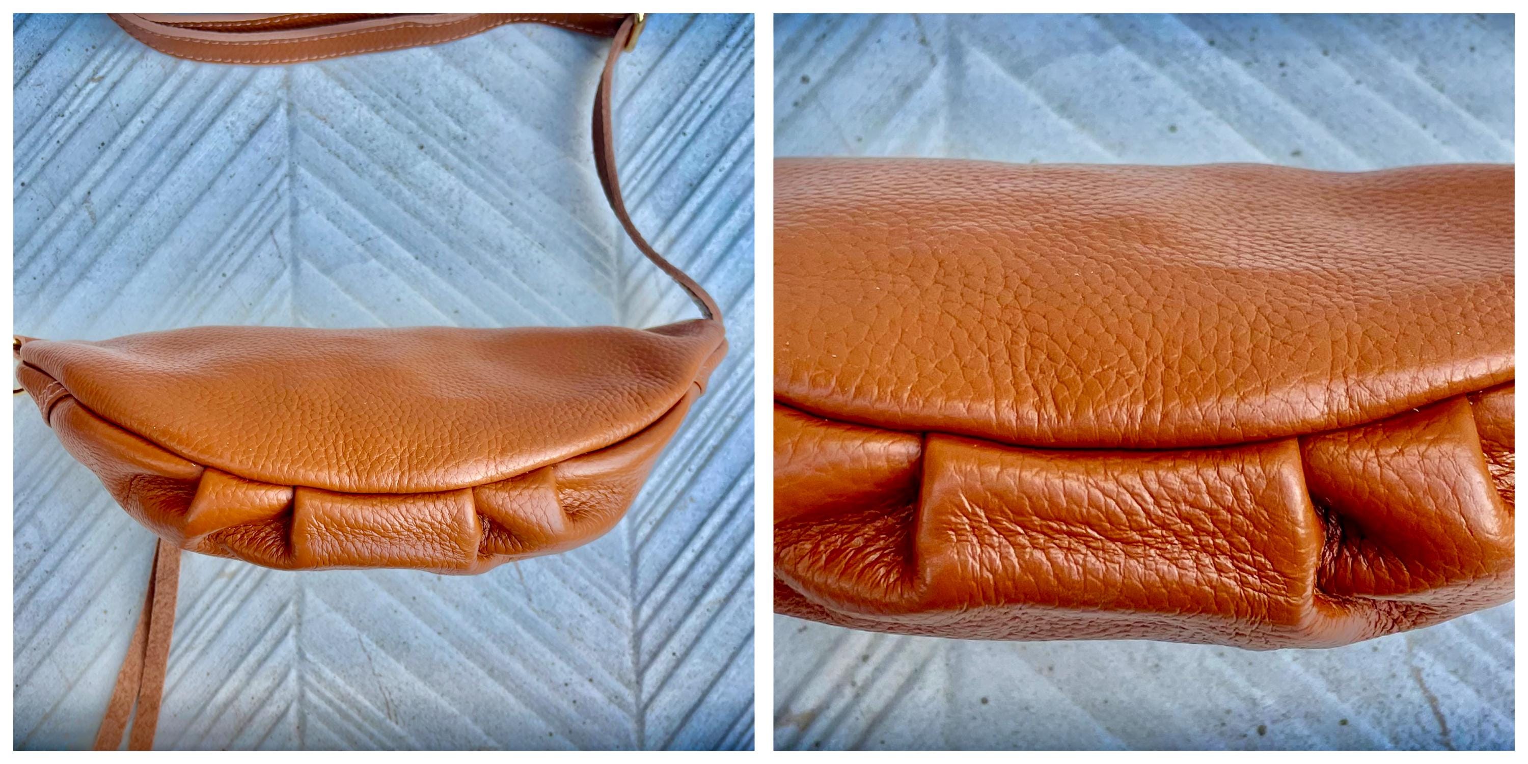 Camel brown FANNY pack .Small tan leather crossbody/ hip bag, bum pack bag in GENUINE leather. Caramel color purse with adjustable strap.