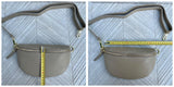 Light brown FANNY pack .Small taupe leather crossbody/ hip bag, bum pack bag in GENUINE leather. Dark beige purse with adjustable strap