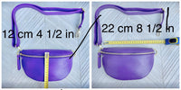Purple FANNY pack .Small leather crossbody/ hip bag, bum pack bag in GENUINE leather. Purple leather purse with adjustable strap
