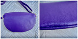 Purple FANNY pack .Small leather crossbody/ hip bag, bum pack bag in GENUINE leather. Purple leather purse with adjustable strap