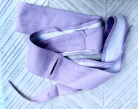 Light PURPLE obi belt. Lavender soft genuine leather. Wraparound lilac waist belt. Wide style. Boho dress belt in soft mauve leather