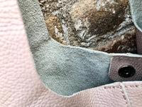 Light pink shoulder leather bag. Dusty pink leather shopper. Soft genuine leather. Carry all bag for your laptop, books etc. Pink purse