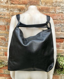 BLACK genuine leather rucksack/ shoulder bag / crossbody. BLACK genuine leather shopper. BLACK carry all backpack for laptops, tablets...