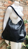 BLACK genuine leather rucksack/ shoulder bag / crossbody. BLACK genuine leather shopper. BLACK carry all backpack for laptops, tablets...