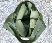 Camel brown slouch bag. Tote leather bag in tobacco with ZIPPER. Soft genuine leather. Brown leather purse. Wide strap leather shoulder bag