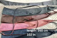 SILVER leather OBI belt. Wide waist belt in soft genuine leather. Metallic shine wraparound belt, boho dress belt in silver color leather.