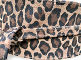 CHEETAH print suede OBI belt.Wrap belt in natural brown + black suede. Genuine leather panther waist belt. Animal print wraparound boho belt