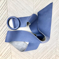 PURPLE leather waist belt with large round buckle. Soft leather belt. Genuine leather dress belt. Wide lilac waist belt