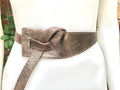Leather 80s style obi belt . Wrap belt in BRONZE. Waist belt in genuine leather. BRONZE wraparound belt. BRONZE dress belt