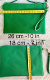 Small leather bag in metallic green .Cross body bag, GENUINE leather shoulder bag or wristlet. Dark green purse with adjustable strap.