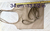 Shoulder / crossbody bag in camel brown leather. Tobacco color genuine leather book / tablet bag. Brown leather shopper. Rusty brown purse