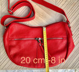LIIGHT PINK messenger bag. Dusty pink genuine leather shoulder / crossbody bag. Zippers, adjustable strap and tassels. Pink leather purse