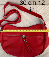 LIIGHT PINK messenger bag. Dusty pink genuine leather shoulder / crossbody bag. Zippers, adjustable strap and tassels. Pink leather purse