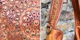 CAMEL brown distressed leather shoulder / crossbody bag. Soft genuine leather shopper. Rusty brown boho hippy bag. Brown leather purse