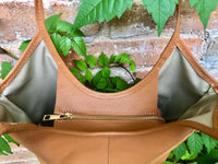 Genuine leather shoulder / crossbody bag in denim blue. Leather shopper in blue - gray. Soft natural GENUINE leather. Blue leather purse.