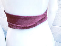 Raspberry purple wide suede belt. Genuine leather wrap purple - pink belt. Soft suede purple dress belt. Purple wraparound wide belt.