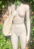Cream white TOTE leather bag. Removable crossbody strap. Soft natural genuine suede leather bag with lining. Light beige laptop / tablet bag