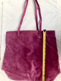 Raspberrry pink suede shopper bag. Slouchy genuine leather tote bag for your laptop, tablet, books. Pink suede purse / shoulder bag.