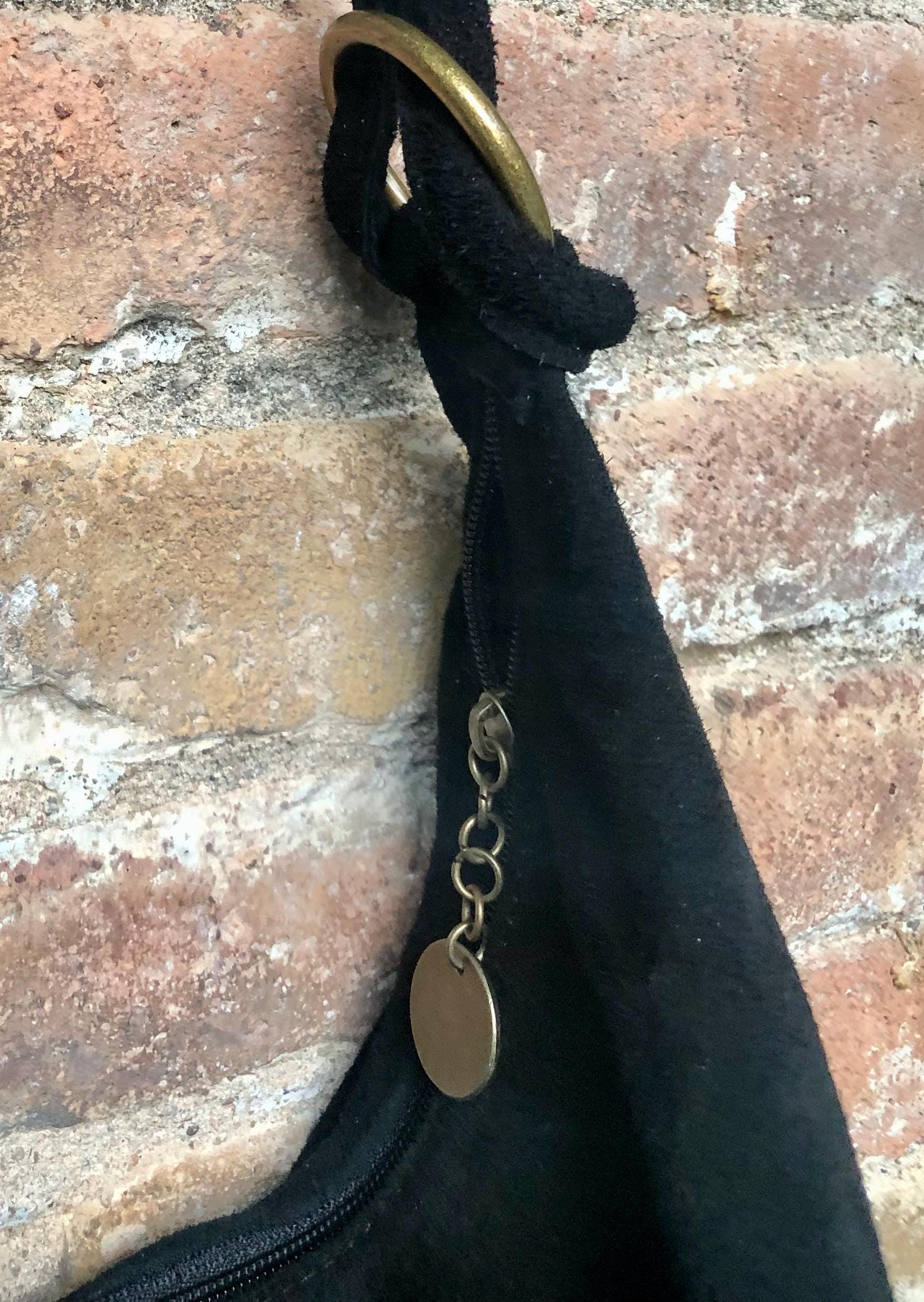 BLACK suede slouchy bag with ZIPPER + lining. Soft natural suede shopper, genuine leather bag. BLACK suede purse . Hobo black suede purse.