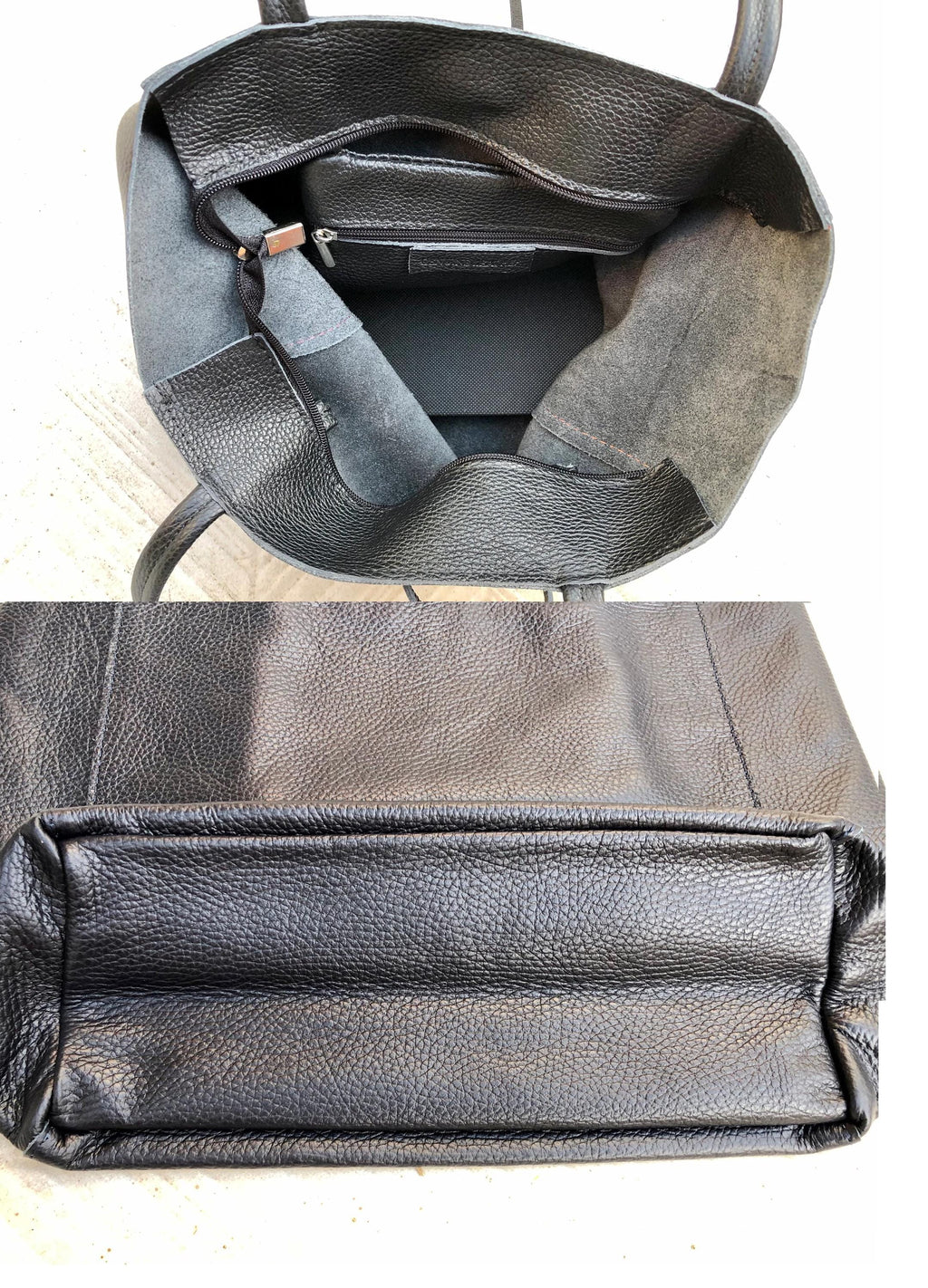 Tote leather bag in dark burgundy. Maroon leather shopper with zipper. GENUINE leather. Large wine red purse for your laptop, books...