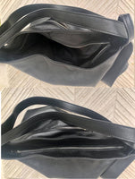 BLACK genuine leather rucksack/ shoulder bag / crossbody. BLACK genuine leather shopper. BLACK carry all backpack for laptops, tablets...