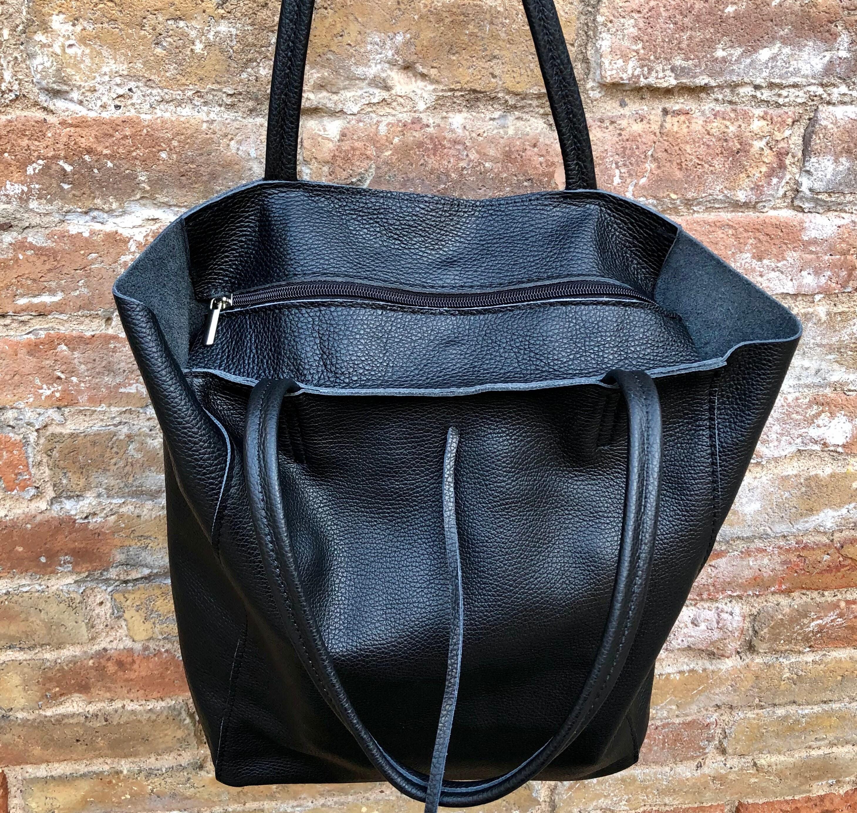 Tote leather bag in dark burgundy. Maroon leather shopper with zipper. GENUINE leather. Large wine red purse for your laptop, books...