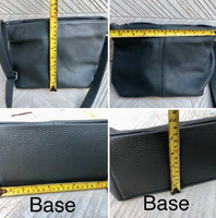 Black genuine leather bag. Small bucket bag, crossbody / shoulder bag. Black purse, lined + adjustable strap. Black leather purse.