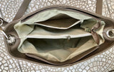 Light brown genuine leather bag. Small bucket bag, crossbody / shoulder bag. Taupe purse, lined + adjustable strap.Tan brown leather purse