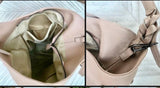 Light pink crossbody / shoulder bag. Pink boho FRINGED genuine leather bag. Messenger bag with fringes.Pink leather hobo purse with 2 straps