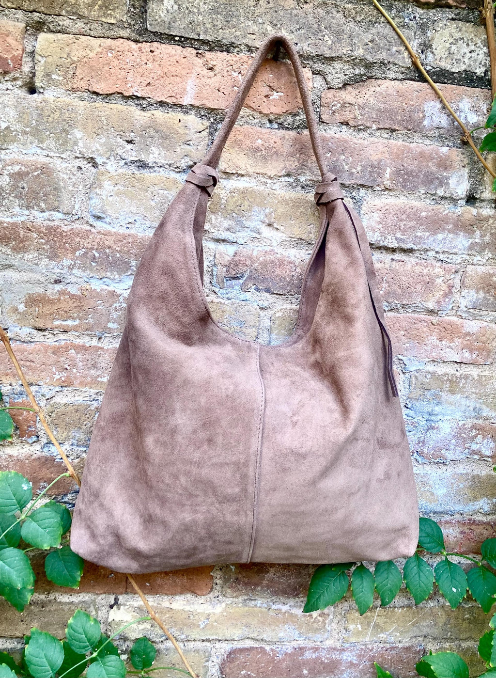 Taupe brown slouchy bag. Large tote leather bag with zipper + LINING. Genuine leather bag. Greyge laptop bags. Large shopper leather bag.