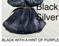 Small coin purse. Genuine leather purse in with metallic frame in SILVER. Retro clip purse in soft leather. Kiss lock retro style coin purse