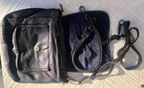 Black "distressed" genuine leather bag. Boho messenger bag in black. Crossbody/shoulder bag. "Vintage" style purse with zipper and flap.