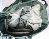 GREEN genuine leather shoulder / crossbody bag. Green distressed leather shopper. Green "washed leather" bag for laptops, tablets, books...