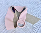 Light pink leather waist belt with large round buckle. Soft leather belt in soft pink. Genuine leather pink dress belt. Pink wide waist belt