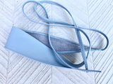 Light blue leather waist belt. Wide wrap belt in BLUE. Genuine leather. Sky blue leather obi belt. Blue wraparound belt