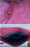 BURGUNDY genuine leather crossbody / shoulder bag. Messenger bag in soft "distressed" leather. Wine red leather purse. Dark red leather bag