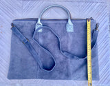 Tan leather tote. Large leather shopper bag in light saddle brown. Natural suede bag. Camel BROWN suede laptop bag. Handbag or shoulder bag