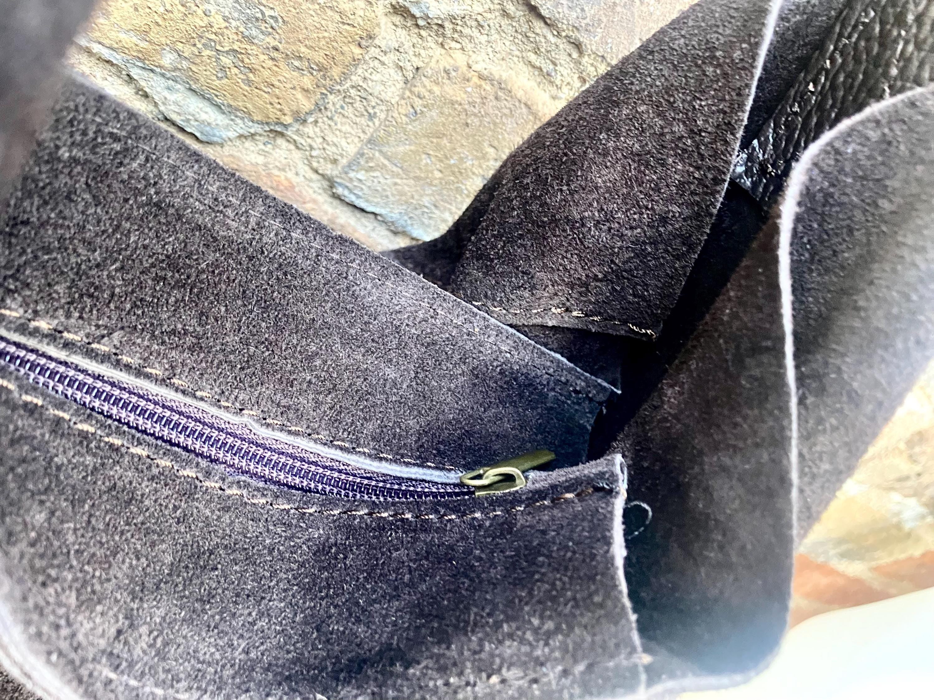 Slouch leather bag in dark brown. Chocolate brown hobo bag. Boho bag.Book or tablet bags in suede. Dark camel brown soft leather shopper