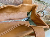 Camel brown leather bag. Light brown hobo shoulder bag + added crossbody strap. Genuine leather shopper. Caramel brown purse