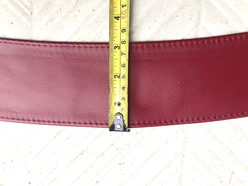 Wraparound belt in soft leather. Burgundy wrap belt. Longer option. Genuine leather wine red belt. Boho dress belt, dark red leather sash