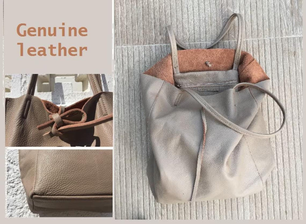 Tote leather bag in SILVER. GENUINE leather shopper. Large carry all bag for your laptop, books. Metallic leather purse.